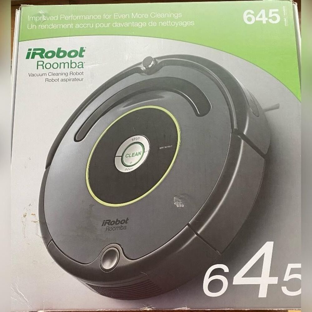 IRobot Roomba 645 Robotic Vacuum Black Bagless Cleaner With Charger Filter NIB